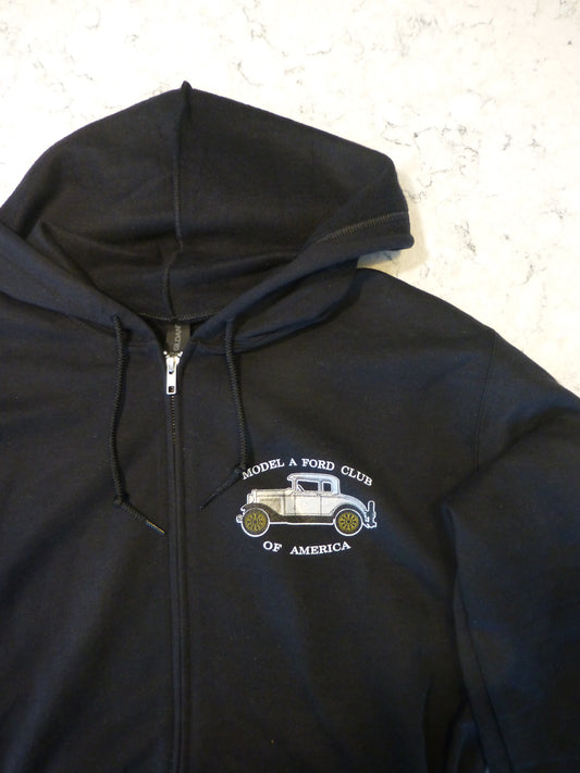 New Black MAFCA Logo Sweatshirt with zipper & hood